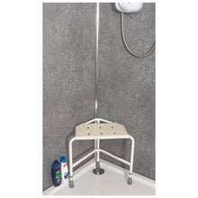 Pembury Height Adjustable Corner Shower Stool with VAT